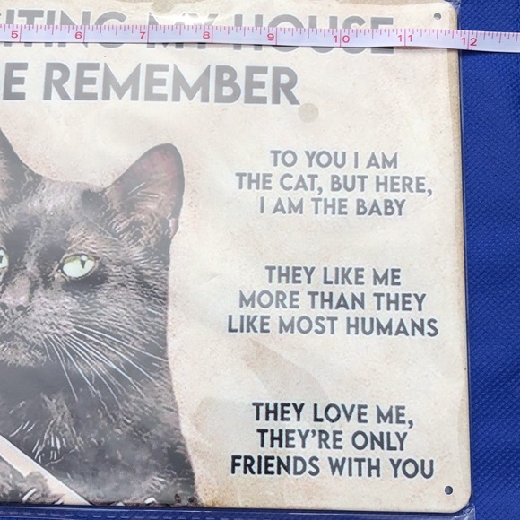 Cat-Themed Decorative Sign, NWT - Picture 6 of 8